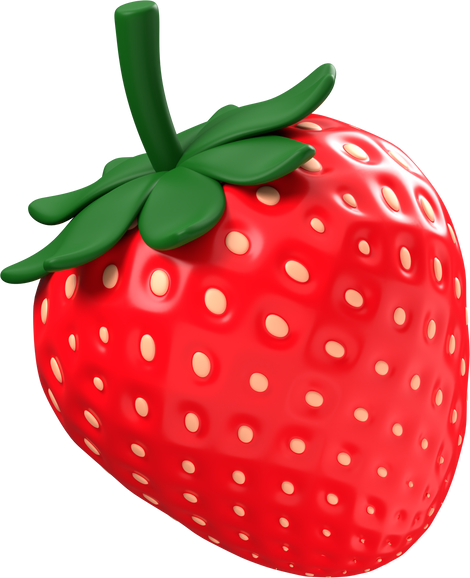 Strawberry 3D Icon