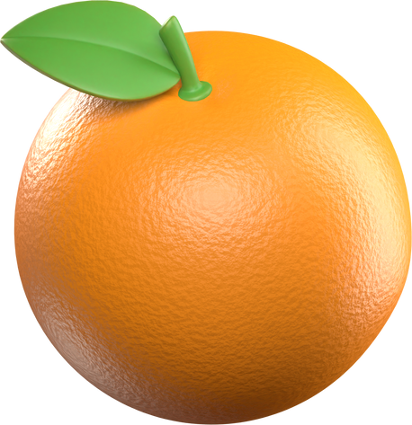 3d orange fruit